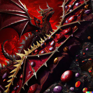 -ai-DALLE 2022-09-11 00.25.06 - The dragon made of rubies is shattered and his rubies now cover the cave walls.png