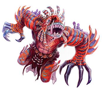 A Red Sahuagin Corrupted by Thalxxis